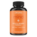 WellPath Mind Brain supplement til hukommelse og fokus med løvens Mane Buddy 124; Ginkgo Biloba og L- Theanin for langsigtet kognitiv support Buddy 124; Vegan, Non- GMO, 60 Ct