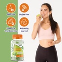 Sur æble smag C-vitamin Gummies Mega dosis - 1050 mg C-vitamin - øger immunsystemet og understøtter hjertets sundhed - god smag og nem at synke (2 Pack)
