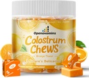 Bovin Colostrum Soft Chews Supplement med probiotika til Gut Sundhed, Bloating, immunforsvar, hud, hårvækst og skønhed - Orange Flavor (60 Servering)