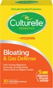 Culturelle Bloating & Gas Defense, fordøjelsesenzymer & probiotika til fordøjelsessygdomme, 30 kapsler, understøtter lejlighedsvis fordøjelsesbesvær & ubehag