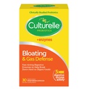 Culturelle Bloating & Gas Defense, fordøjelsesenzymer & probiotika til fordøjelsessygdomme, 30 kapsler, understøtter lejlighedsvis fordøjelsesbesvær & ubehag
