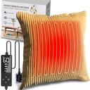 Creatrill Opvarmet Pillow Cover 18x18 (Ingen Pillow Indsæt), Menstruel opvarmning Pad for Rygsmerter Relief, Periode opvarmning Pads for kramper