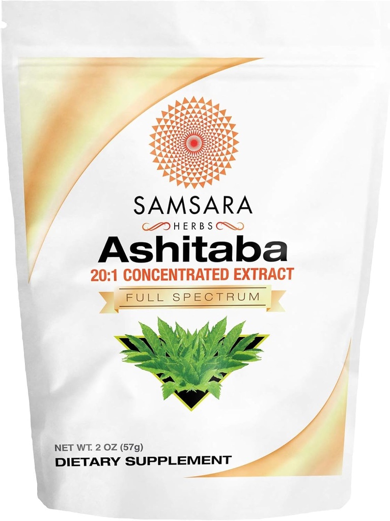 Samsara Herbs Ashitaba Extract Powder (2oz / 57g) 20: 1 Koncentreret ekstrakt