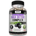 Kaya Naturals Max Detox Herbal Supplement - Naturlige ingredienser 1532 mg - Psyllium Powder, Acai Berry Extract, Ginger Root 60 Greve