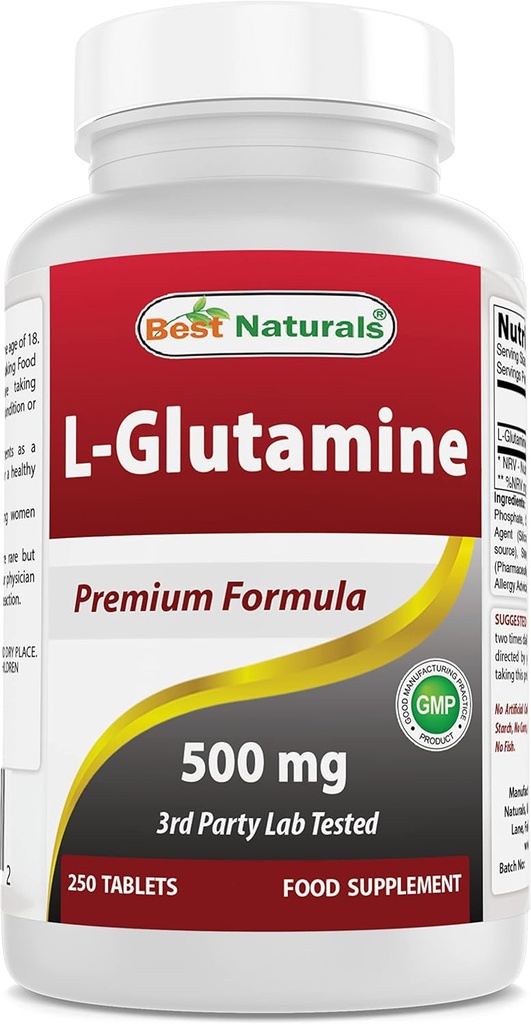 Bedste Naturals L- Glutamin 500 mg 250 tabletter