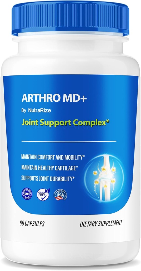 Arthro MD + Kapsler, Officiel Arthro MD fælles støtte, Alle naturlige formel til støtte fleksibilitet og mobilitet, Premium piller til sunde Joints, Arthro M D anmeldelse (60 Kapsler)