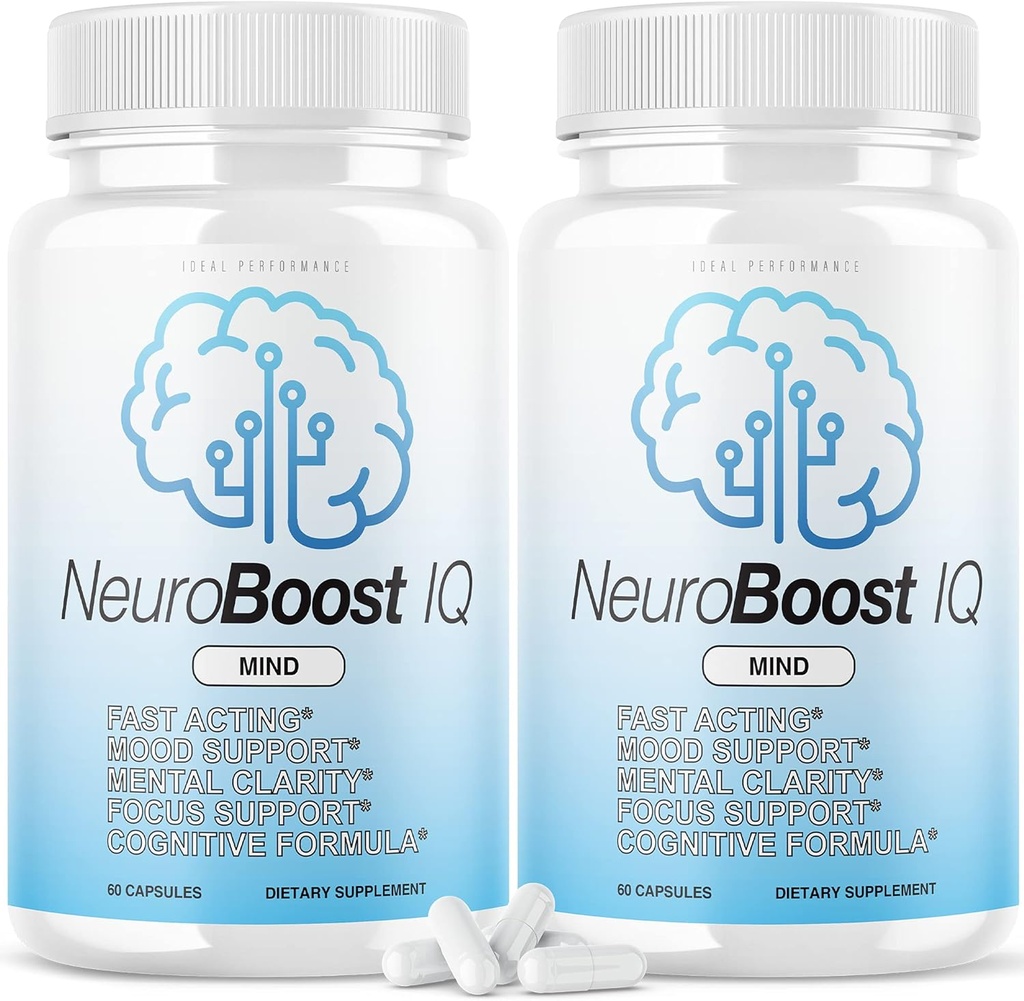 (2 Pack) Neuro Boost IQ tillæg Brain Pills Mind Ben Carson Neurobooster Neuroboostiq (120 kapsler)