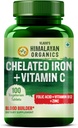 HIMALAYAN ORGANICS Organics Chelated Iron with Vitamin C, B12, Zink & folinsyre
