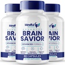 Brain Savior Brain Kosttilskud til hukommelse og fokus kapsler, BrainSavior Advanced Formel Brain Health Support - Maksimal styrke Nootropics Brain-Savior Alle naturlige support anmeldelser (3 Pack)
