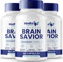Brain Savior Brain Kosttilskud til hukommelse og fokus kapsler, BrainSavior Advanced Formel Brain Health Support - Maksimal styrke Nootropics Brain-Savior Alle naturlige support anmeldelser (3 Pack)