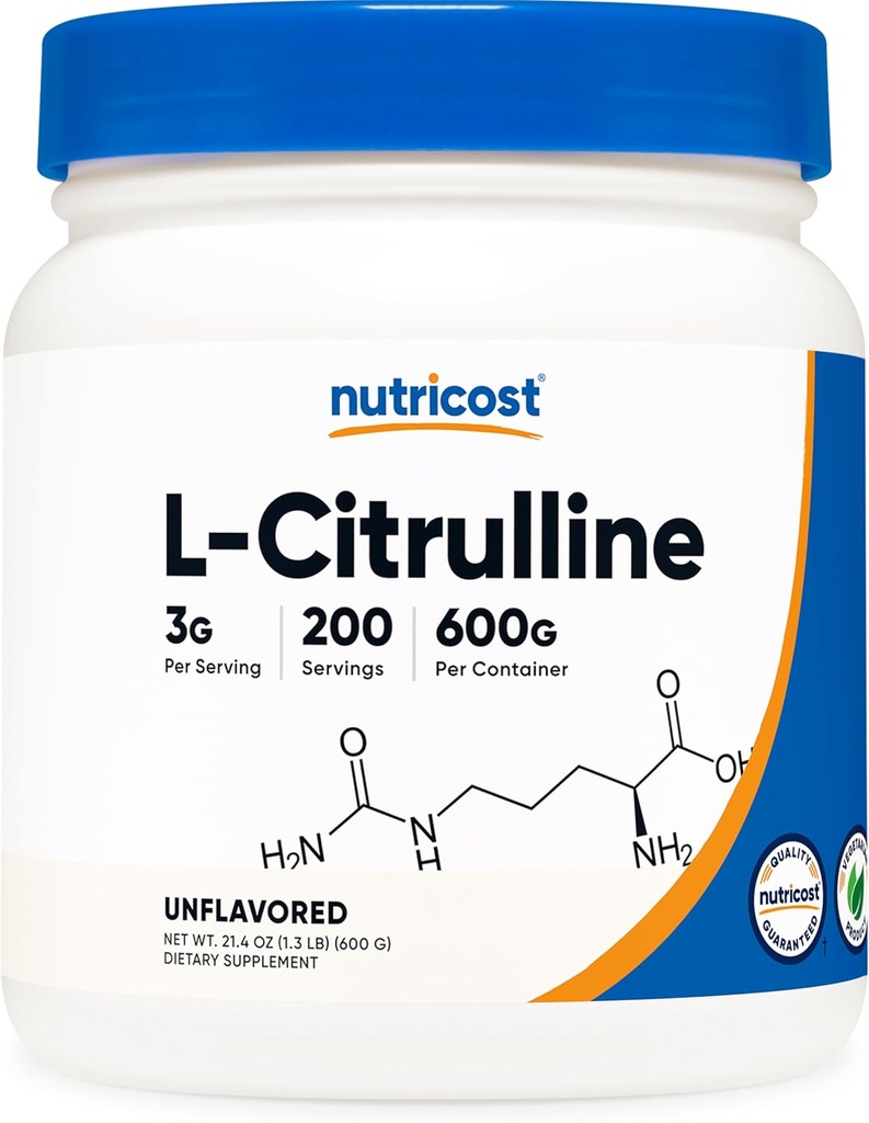Nutricost Pure L- Citrullin (base) Pulver (600 Bedste)