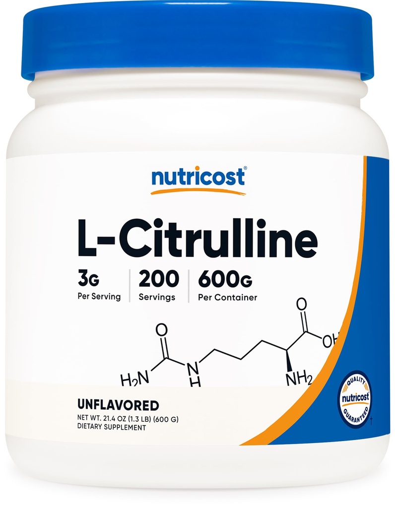 Nutricost Pure L- Citrullin (base) Pulver (600 Bedste)