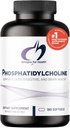 Design til sundhed Phosphatidylcholine Softgels - Phosphatidyl Cholin Supplement fra Soy Lecithin til støtte lever + hjerne sundhed (180 Softgels)