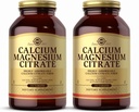Solgar Calcium Magnesium Citrate, 250 tabletter (pakke med 2) - Understøtter sunde knogler og tænder - Knogler, led, muskler og nervesystem support - Meget Absorberbar - Ikke-GMO og Vegan - 100 Total Servering