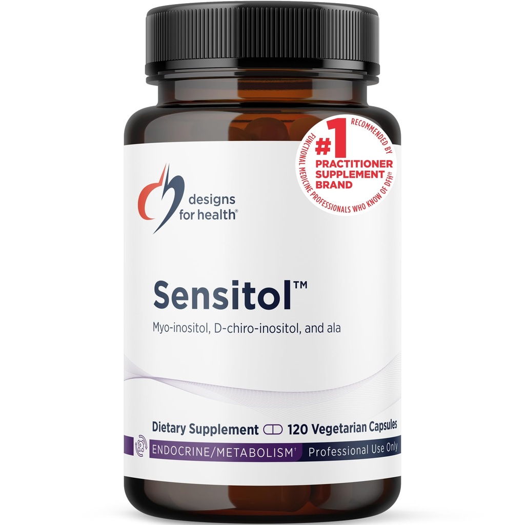 Designs for Health Inositol + ALA Capsules - Sensitol Myo- inositol (MI) + D- Chiro Inositol (DCI) med Alpha Liposyre - Vegan, Non- GMO supplement (120 kapsler)