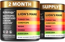 Kava Kava Root Cordyceps Lions Mane Reishi Mushroom Supplement, Nootrop Mushrooms Capsules Kava Kava Extract, Mushroom Vitaminer for kvinder, Energy Mushrooms, Ashwagandha, Magnesium - 60 Caps (2 Pack)