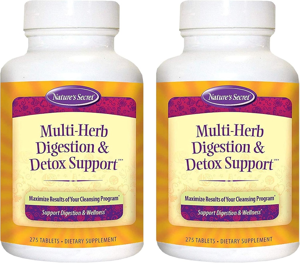 Nature 's Secret Multi- Herb fordøjelse & Detox Support - 275 tabletter - 2 pakke