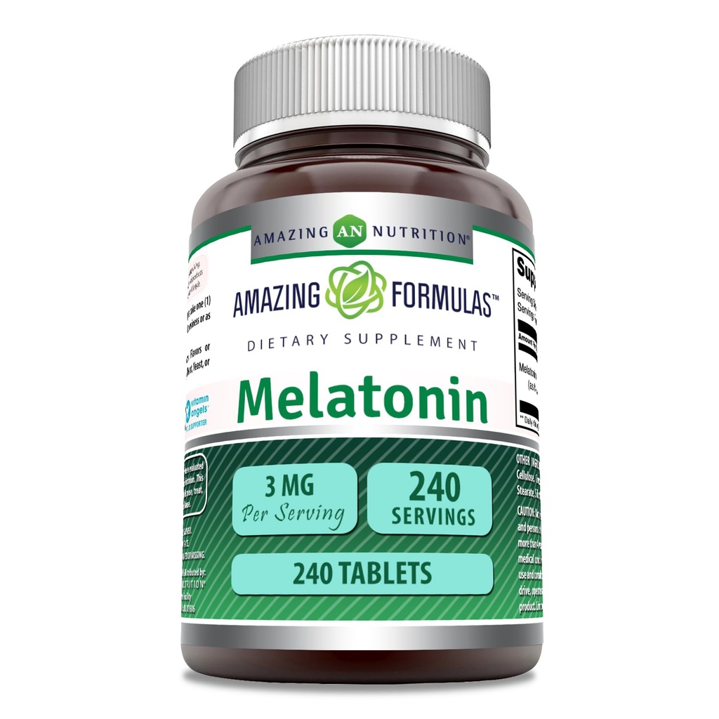 Amazing Formulas Melatonin Supplement: 124; 3 Mg Per Serving