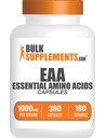 Bulkaddiments.com Essential Aminosyrer Kapsler - EAA Kapsler, Essential Aminosyrer Supplement, EAA Aminosyrer - EAA Kosttilskud, 2 Kapsler per servering, 180 - Day Supply, 360 Kapsler