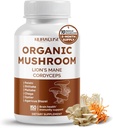 Økologisk Mushroom 10- in-1 Formel - med løve 's Mane, Cordyceps Reishi, Shiitake, Maitake, Chaga, Non- GMO, Gluten- Free, Soy- Free (150 Greve (Pack of 1))