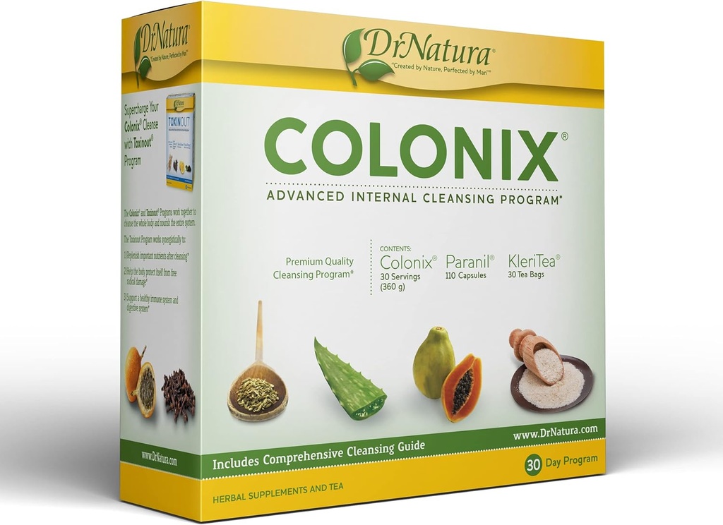 DrNatura Colonix Kit Hel Psyllium Husk Pulver til Colon Cleanse, 30 dages Pack Colon Cleanser (16 oz)