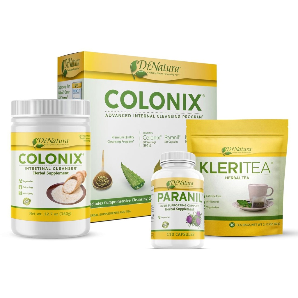 DrNatura Colonix Kit Hel Psyllium Husk Pulver til Colon Cleanse, 30 dages Pack Colon Cleanser (16 oz)