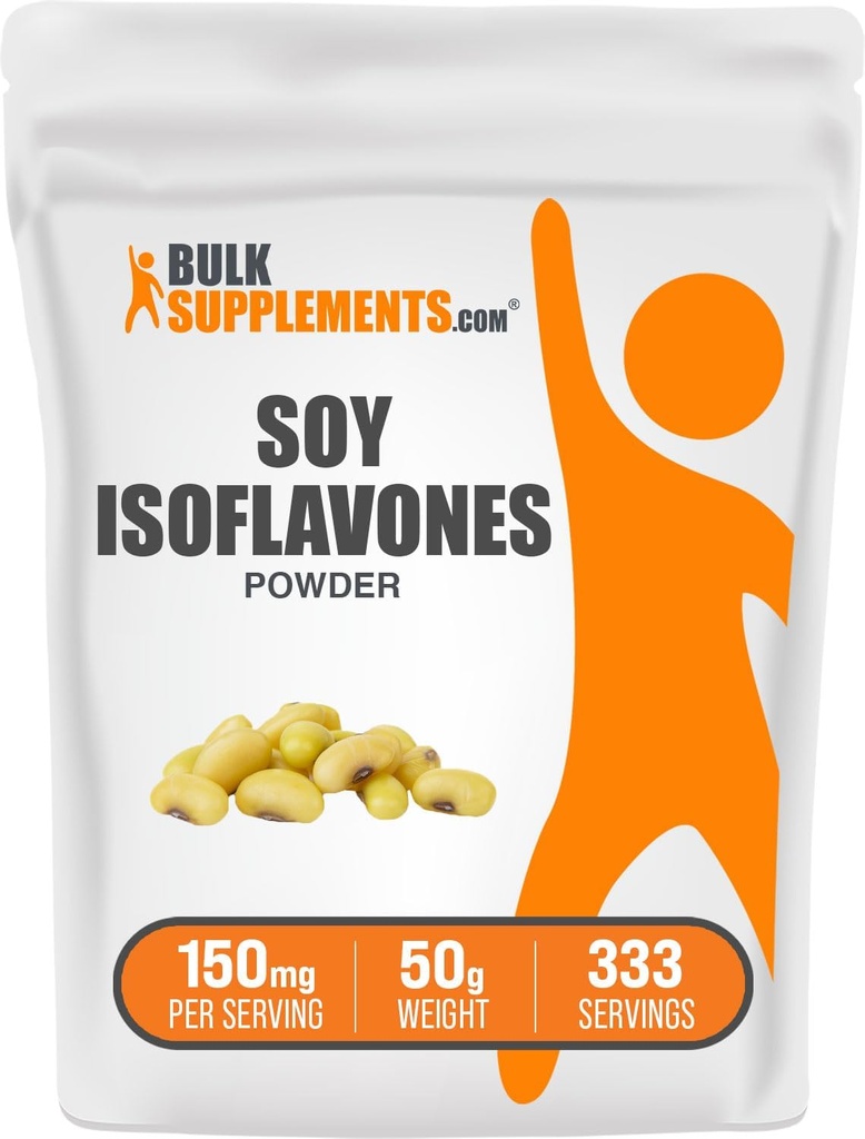 Bulkadditions.com Soja Isoflavoner Powder - Soja Isoflavoner 150mg, Isoflavoner Supplement for kvinder - for benstøtte, Pure & Gluten Free - 150mg per servering, 50g (1,8 oz)