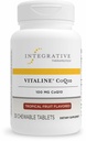 Integrativ terapi Vitaline CoQ10 100 mg - Brain Health Support for voksne * - Understøtter hjerte sundhed * - Dairy- Free - Tropical Fruit Flavored, 30 tyggetabletter (30 Servere)
