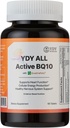 YDY All Active BQ10 - CoQ10 100mg, vitamin B Complex (B1, B2, B3, B6, B7, B9, B12, Pantethine) - Understøtter hjerte sundhed, cellulær energi - 60 tabletter