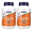 Now Foods L- Arginin 1000 mg, 120 tabletter (2 pakninger)