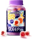 Sovegummi til voksne, med Melatonin 3 mg, L theanin, Ashwagandha, Gluten Free, Sugar- Free, Strawberry Flavor 60 Grey