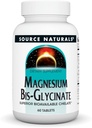 Source Naturals Magnesium Bis- Glycinate, Superior Bioavailable Chelate *, Chelated for increated Absorption, 200 mg per servering - 60 tabletter