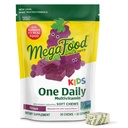 MegaFood Kids One Daily Multivitamin Soft Chews - Kids Vitamin med B-vitamin, C-vitamin, D-vitamin & E-vitamin - Alder 4 +, Vegetar, Made without 9 Food Allergens - Grape Flavor - 30 Chews