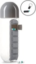 Urban Essentials Vandflaske Portable Pill Indsats Organizer Vandflaske med Build- i Daglig Vitamin Holder Supplement Organizer sag - med gratis Pill Keychain BPA Gratis Plastic flaske
