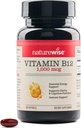 NatureWise Vitamin B12 1000 mcg - Kosttilskud til støtte energi Metabolisme, mental Klarhed, nervesystem sundhed - easy- to- Swallow, Soy & Gluten- Free, Non- GMO - 150 Greve [150- Day Supply]