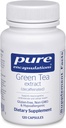 Pure indkapsninger Green Tea Extract (dekaferet); Hypoallergen antioxidant støtte til alle celler i kroppen *; 120 kapsler