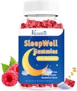 Sovegummi til voksne og børn - Sukker fri Melatonin Gummier med 7, 5 mg Melatonin Per Gummy, Magnesium, L- Theanin, B12-vitamin, Vegetar - Raspberry Flavor