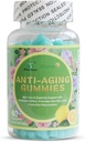 Anti- Aging Gummies, fremmer nye hudceller produktion foryngelse, Anti- Wrinkle og hud Firmness Support, Lemon Flavor, 60 Greve