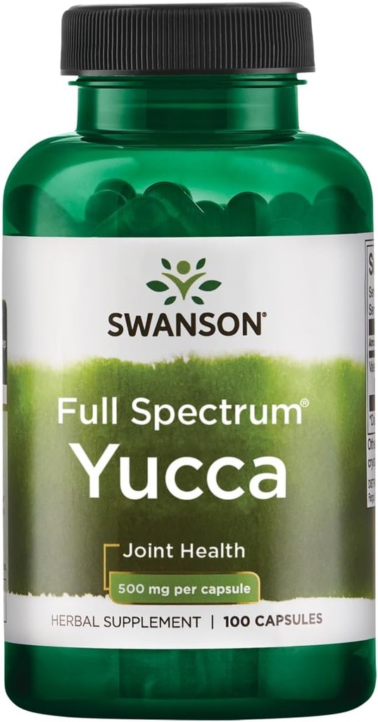 Swanson Premium Brand Fuld Specturm Yucca 500 Milligram 100 kapsler