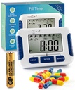 Pill Reminder med 8 alarmer per dag, Pill Tracker, Pill Timer, Medicin Reminder enheder, Medicin Tracker, Essential Parkinsons Patient Gadget