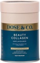 DOSE & CO. Skønhedskollagen med hyaluronsyre og C-vitamin til hår, hud og negle, uden smag - 9oz pulver supplement