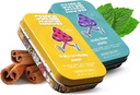SuperMush Daily Supplementint - 2 Flow & Focus Mints + 2 Kreativitet & Connection Mints - Mushroom Mint Supplements - Lions Mane, Cordyceps, og Reishi blandede svampe