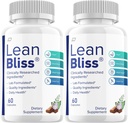 Lean Bliss Pills, Lean Bliss Anmeldelser, Lean Bliss Advanced Formel Pills, Lean Bliss Alle naturlige Formel Supplement Kapsler, Lean Bliss Sund Vægt Support (2 Pack - 120 Kapsler)