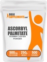 BulkSupplements.com Ascorbyl Palmitat Powder - C-vitamin Ester, C-vitamin Supplement - Gluten Free, 500mg per servering, 250g (8,8 oz) (pakning med 1)