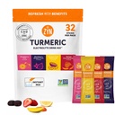 ZYN Electrolyte Drink Mix Hydrationspakninger, Elektrolyter Pulver, Hydrationspakninger w / Gurkemeje Curcumin, Vitamin C og D, Zink, Hydrate Electrolyte Powder Pakninger til Wellness, Variety Pack med 32