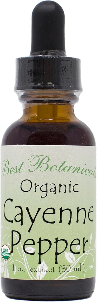 Bedste Botanicals Organic Cayenne Pepper Extract 1 oz. 160.000 MHU