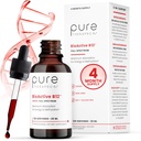 BioAktiv B12 Fuld Spectrum Vegan Metyleret Vitamin B12 Sublingual Flydende Methylcobalamin, Hydroxocobalamin & Adenosylcobalamin 1000 mcg per drop (5 dråber = 5,000mcg / 4 Måned Supply) 20 ml