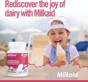 Milkaid Junior Flavor Pack er 124; hjælper med at forebygge Gas, Bloating, Diarré hos børn; hurtigt fungerende Dairy fordøjelsestilskud til børn; 180 tabletter