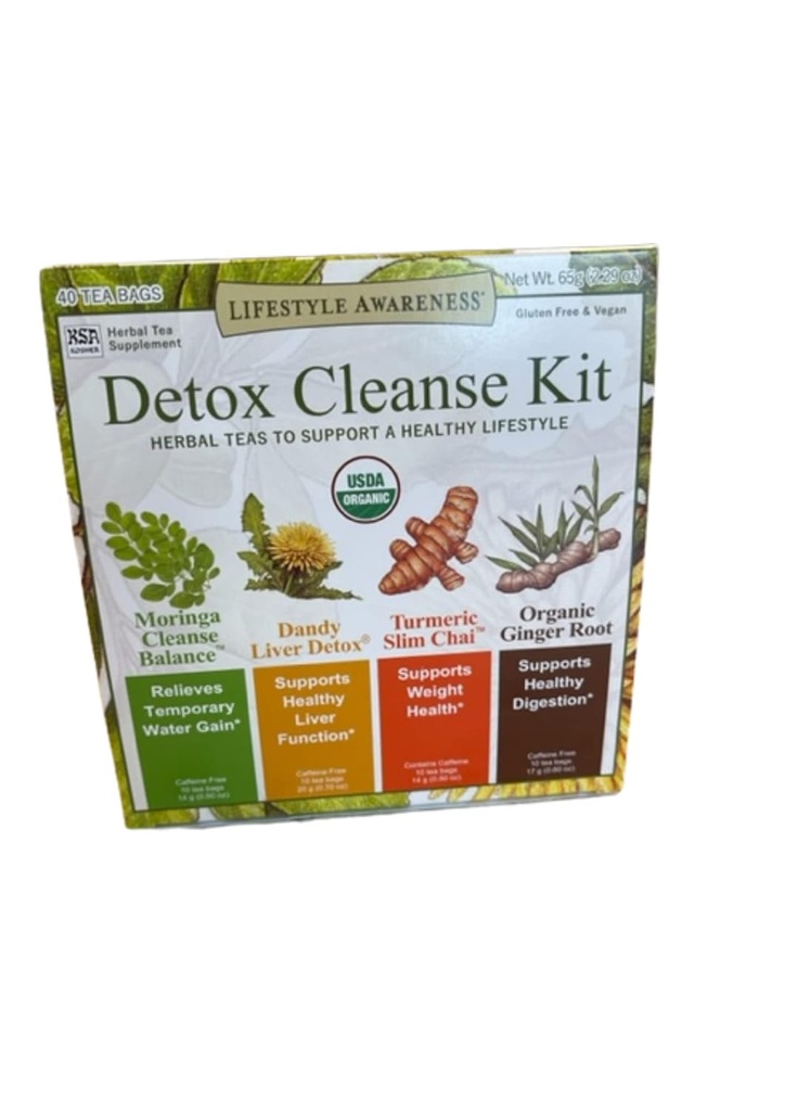 Lifestyle Bevidsthed Detox Cleanse Kit, Urteteas at støtte en sund livsstil 40 teabags