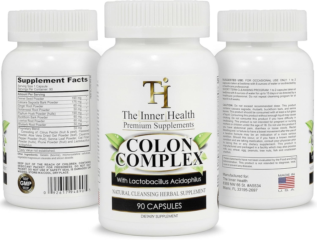 Colon & Gut Cleanse Detox Formel - Supporting Gut Health, Rensning - Indeholder Lactobacillus Acidophilus Probiotic, Aloe Vera, Lakrids Root & Mere